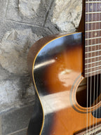 Vintage 1960s Framus Texan Acoustic Guitar — Sunburst Finish, Neck Plate Serial Number, Replaced Back + Video Demo