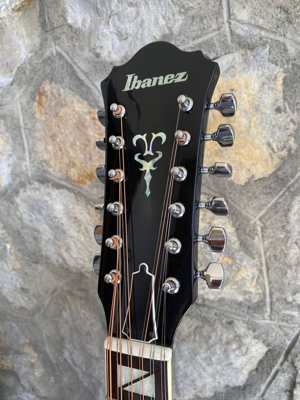 Vintage Ibanez F302BK 12-String Acoustic Guitar (Black) — Made in Japan, Butterfly Pickguard, Original Hard Case + Video Demo