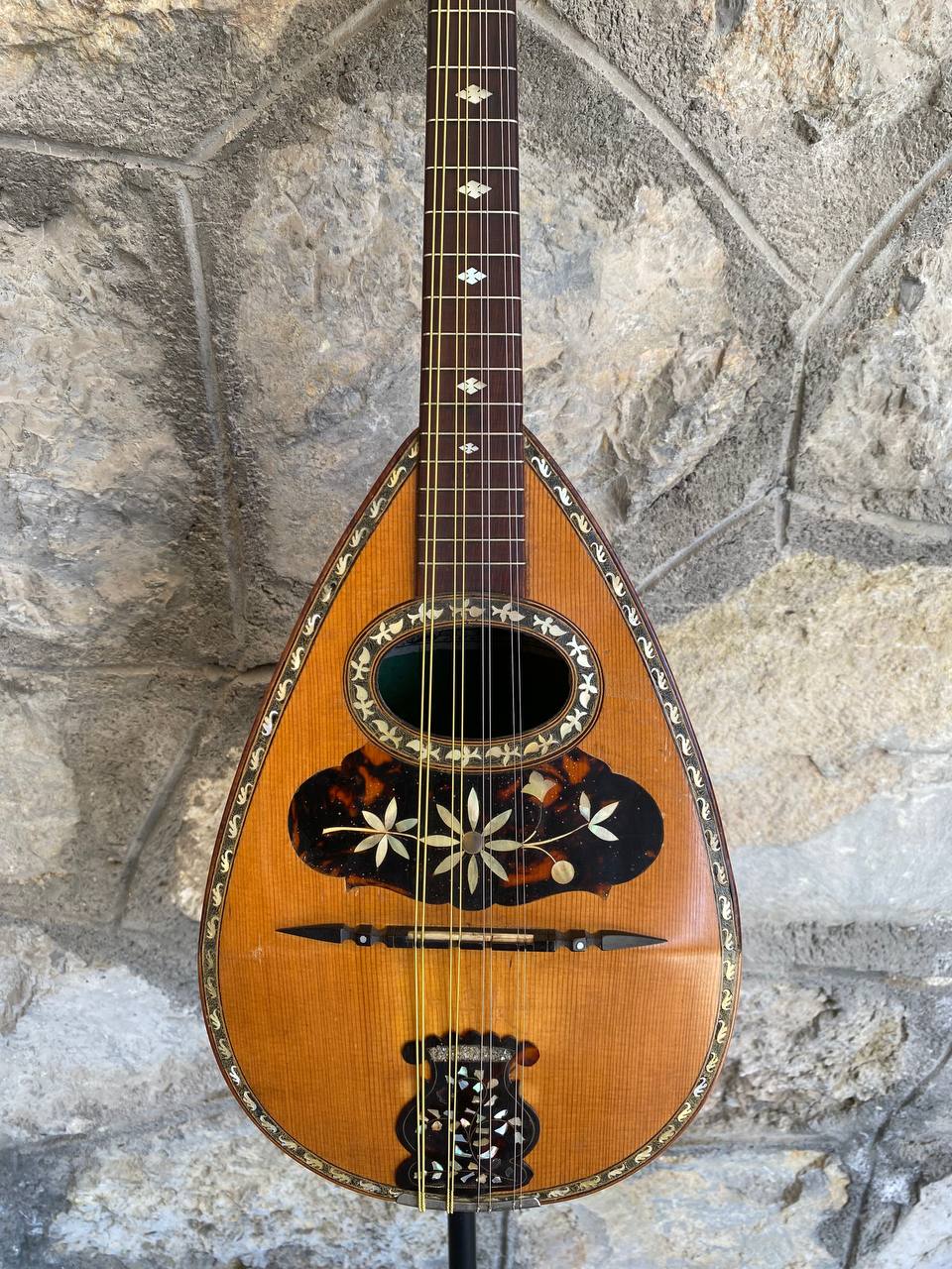 Antique Italian Neapolitan Bowl-Back Mandolin - Ozelli - Late 19th / Early 20th Century with case