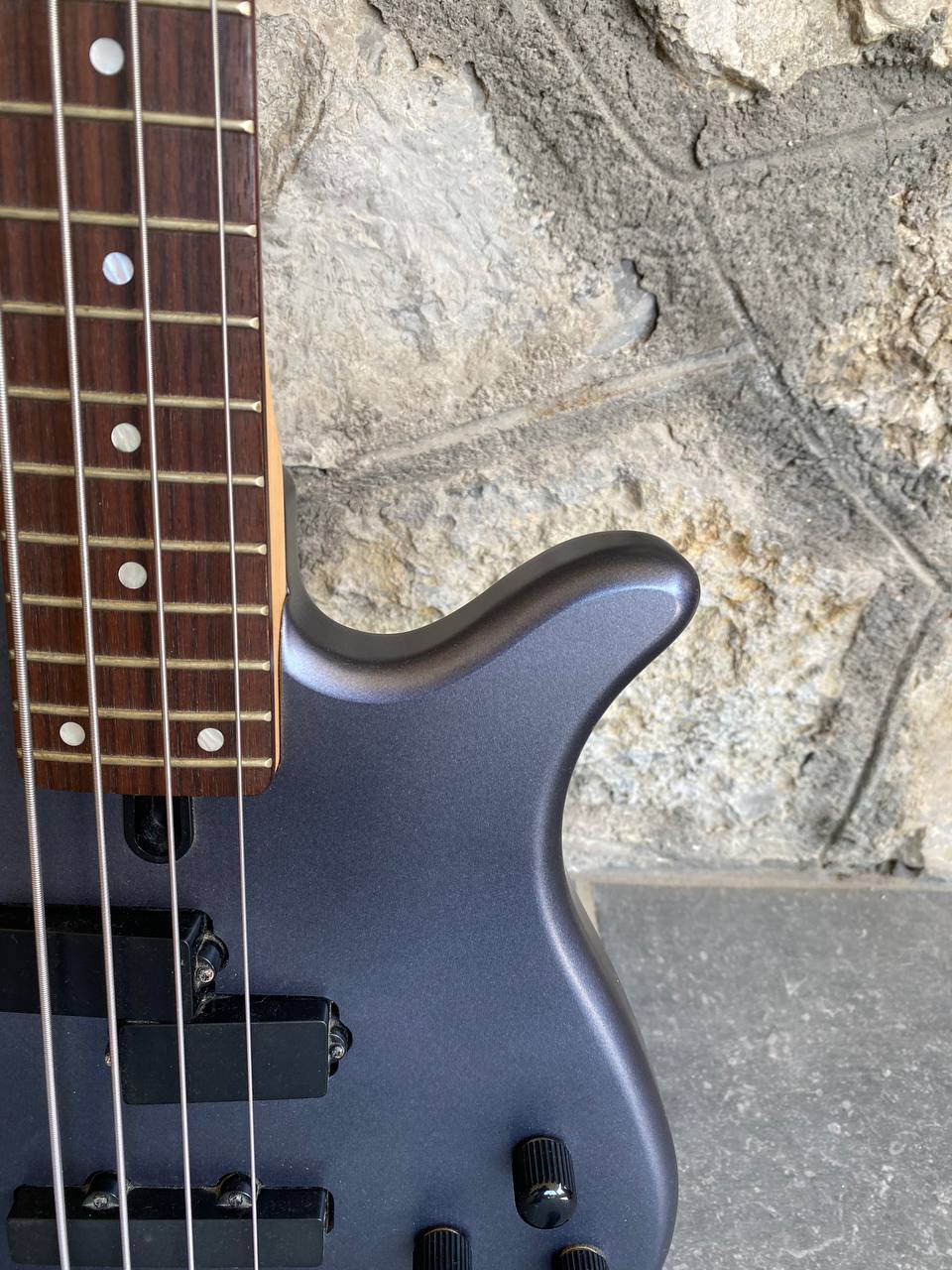 Yamaha RBX370A Active Bass (Metallic Gray) — 24 Frets, Black Hardware, Excellent Condition + Video Demo