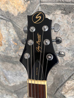 Greg Bennett AV3 Blue Burst Flamed Top, Excellent Condition + Video Demo