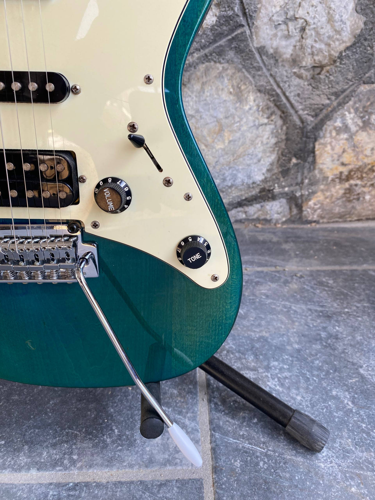 Vintage 1990s Cort G-Series HSS Electric Guitar - Green - Made in Indonesia