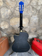 Custom Hand-Painted Classical Guitar – “Sonic” Design, Cutaway Model with 3-Band Preamp