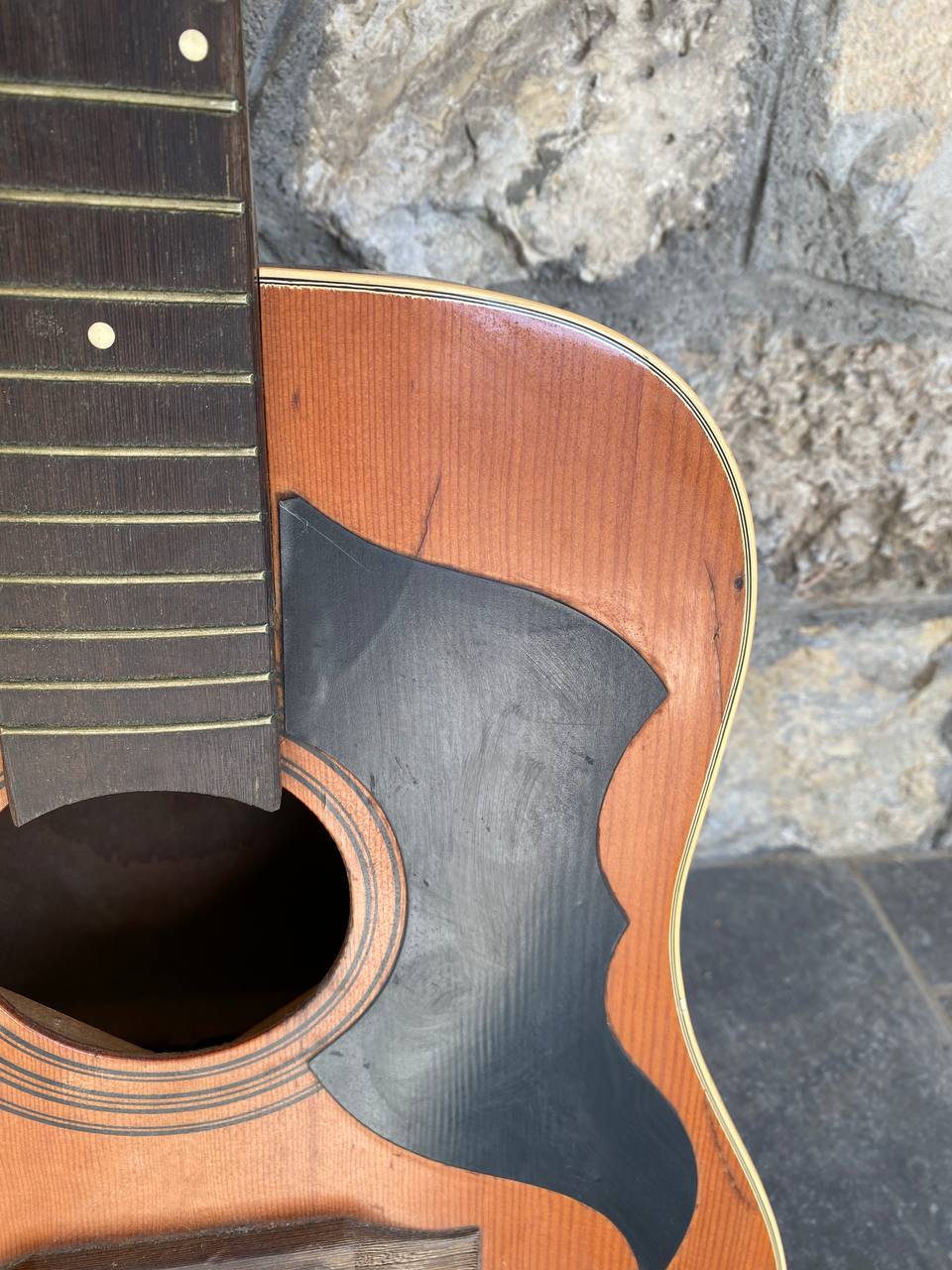 Vintage Post-1978 Eko Ranger Acoustic Guitar — Project / As-Is, Missing Headstock Logo & Parts
