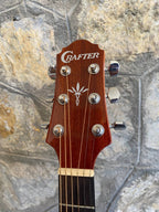 Crafter HTC 24EQ Natural — Acoustic-Electric Guitar, Solid Top, CRT-NV Preamp, Good Condition + Video Demo