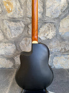 Harley Benton HBO-850 BK — Acoustic-Electric Bass Guitar, Black, HSY-400D Preamp + Video Demo