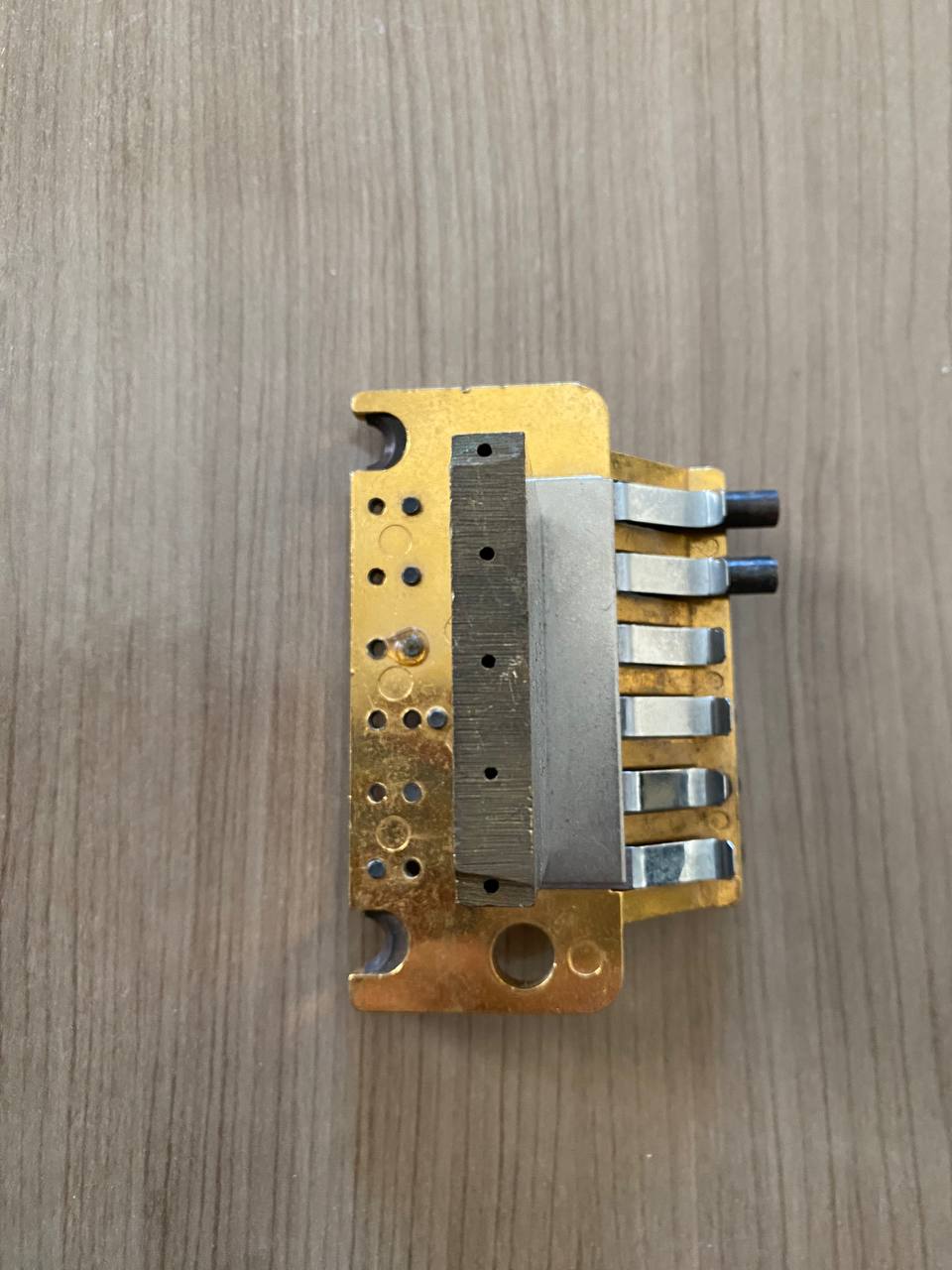 Vintage Schaller Floyd Rose Tremolo Bridge — Gold Finish, US Patent Engraved, Incomplete (For Parts / Repair)