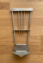 Vintage 1960s German Chrome/Nickel Lyre Trapeze Tailpiece - Fits Höfner, Framus, Hopf, Klira Archtop Guitars