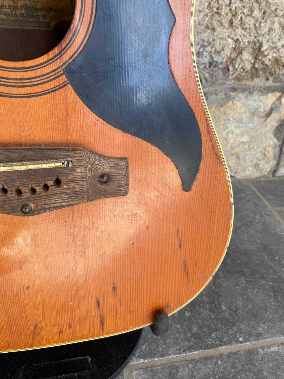 Vintage Post-1978 Eko Ranger Acoustic Guitar — Project / As-Is, Missing Headstock Logo & Parts