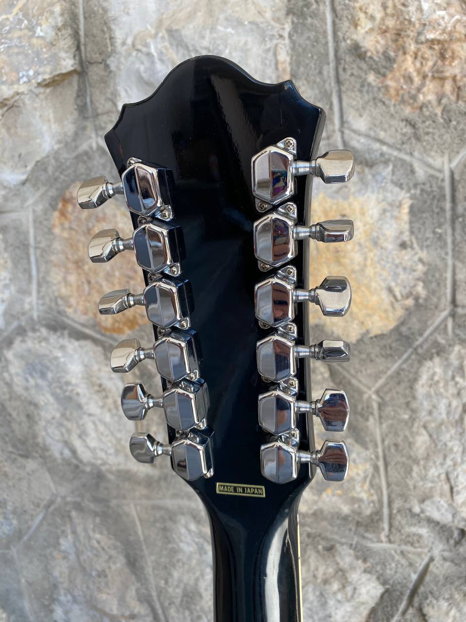 Vintage Ibanez F302BK 12-String Acoustic Guitar (Black) — Made in Japan, Butterfly Pickguard, Original Hard Case + Video Demo