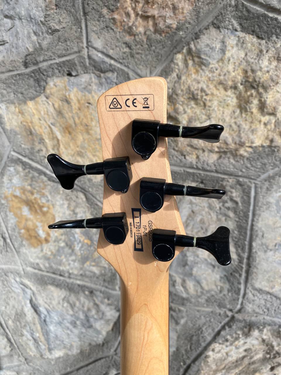 Ibanez Soundgear GSR205B Active 5-String Bass (Indonesia) — Custom Natural Wood Top Finish, 9V Battery EQ + Video Demo