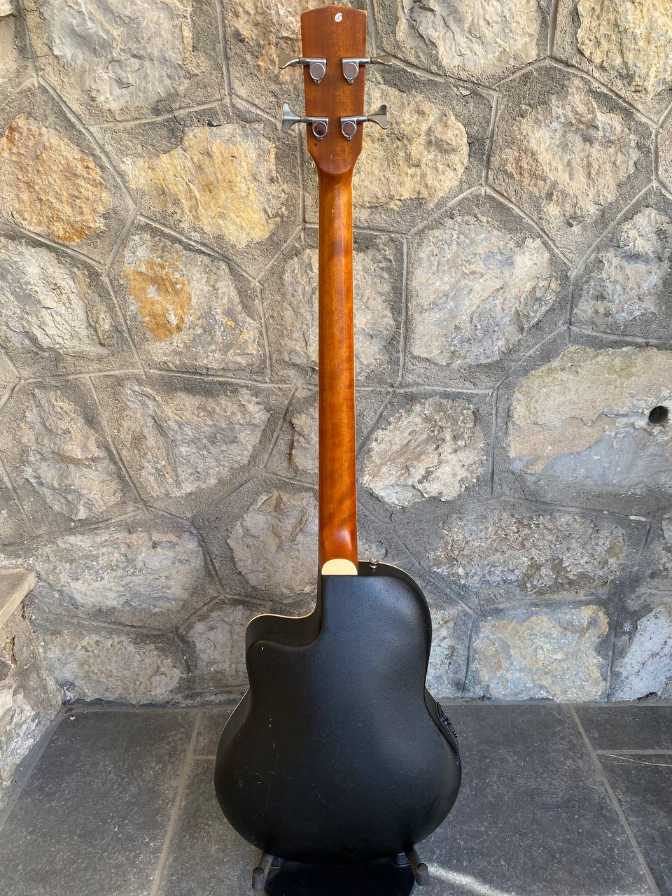 Harley Benton HBO-850 BK — Acoustic-Electric Bass Guitar, Black, HSY-400D Preamp + Video Demo