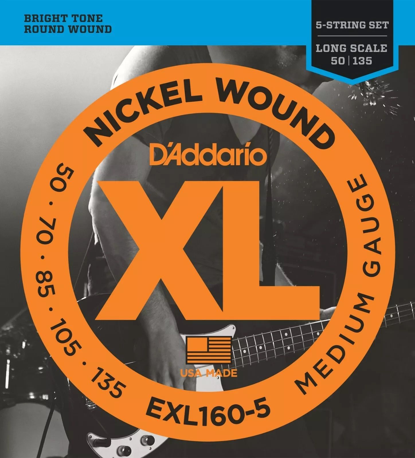 D'Addario Exl160-5 Long Scale 50-135