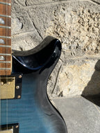 Parkson’s Professional 24-Fret Electric Guitar (Made in Korea) — Blueburst Flame Top, Gold Hardware + Video Demo