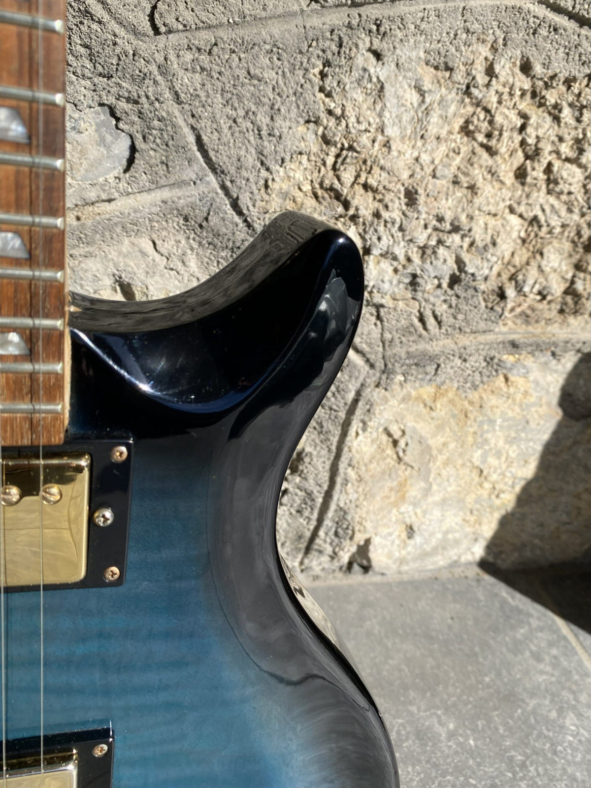 Parkson’s Professional 24-Fret Electric Guitar (Made in Korea) — Blueburst Flame Top, Gold Hardware + Video Demo