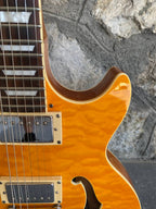 Greg Bennett Royal RL3 - Orange Quilted Maple Top, Mahogany Body & Neck, Excellent Condition + Video Demo