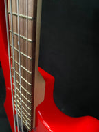 Vision JB8 Jazz Bass Starter Kit - Sosft case Jack and 35W Amplifer - Red - NEW