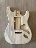 Custom Stratocaster-Style Guitar Body — Unfinished Lightweight Ash, Project Grade