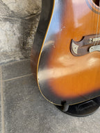 Vintage 1960s Framus Texan Acoustic Guitar — Sunburst Finish, Neck Plate Serial Number, Replaced Back + Video Demo