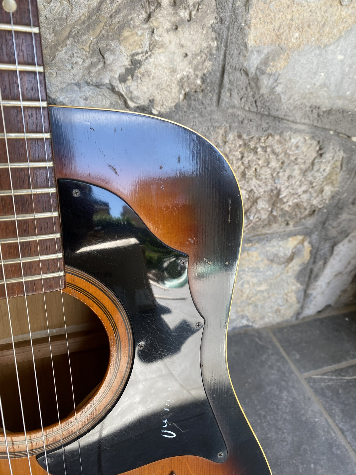 Vintage 1960s Framus Texan Acoustic Guitar — Sunburst Finish, Neck Plate Serial Number, Replaced Back + Video Demo