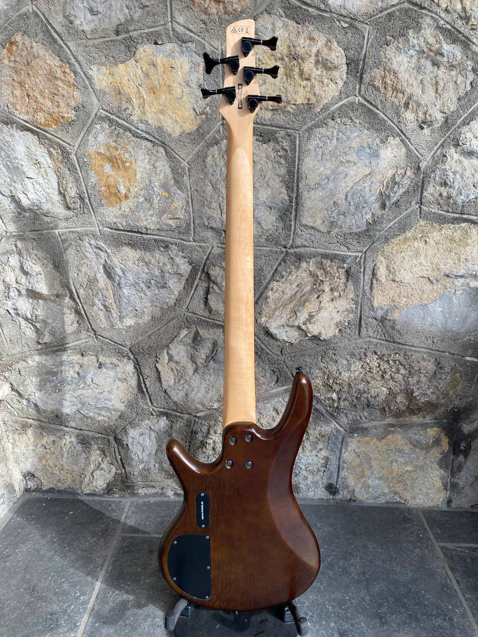 Ibanez Soundgear GSR205B Active 5-String Bass (Indonesia) — Custom Natural Wood Top Finish, 9V Battery EQ + Video Demo