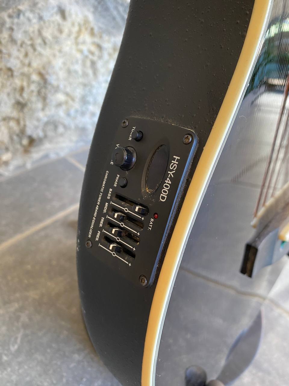 Harley Benton HBO-850 BK — Acoustic-Electric Bass Guitar, Black, HSY-400D Preamp + Video Demo