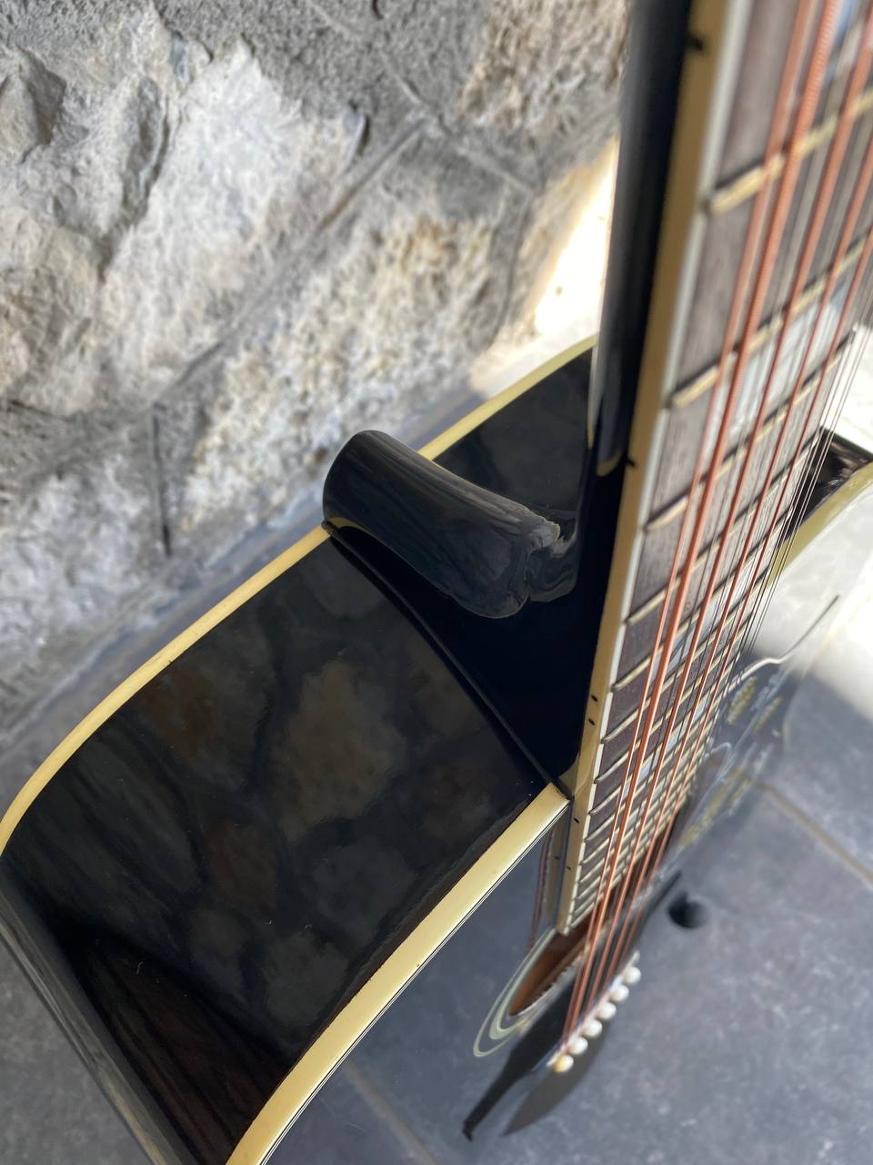 Vintage Ibanez F302BK 12-String Acoustic Guitar (Black) — Made in Japan, Butterfly Pickguard, Original Hard Case + Video Demo