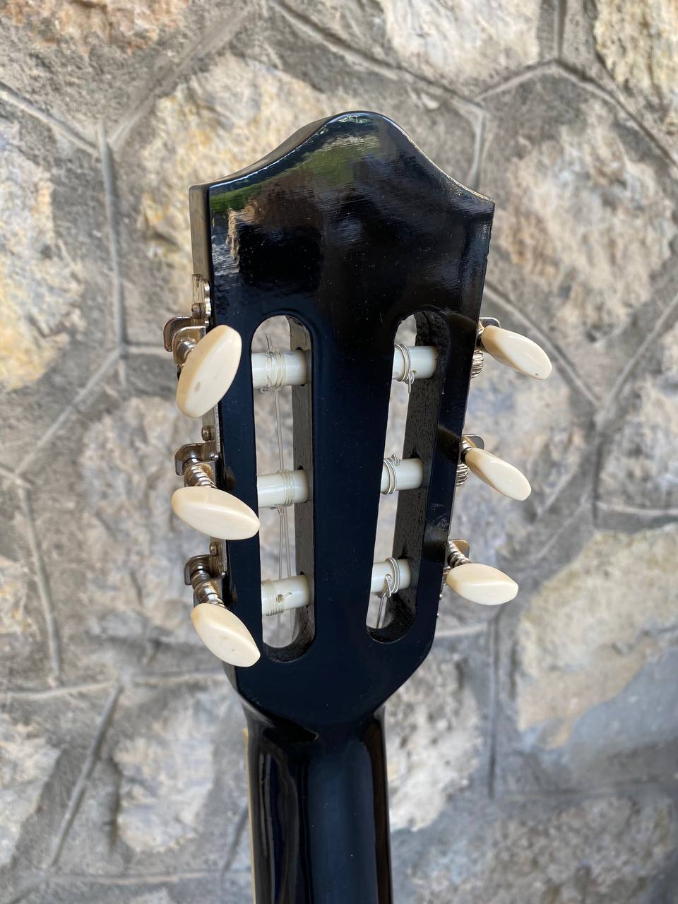 Hand-Painted Acoustic-Electric Classical Guitar "Batman & Joker" by Roberta Perrotta