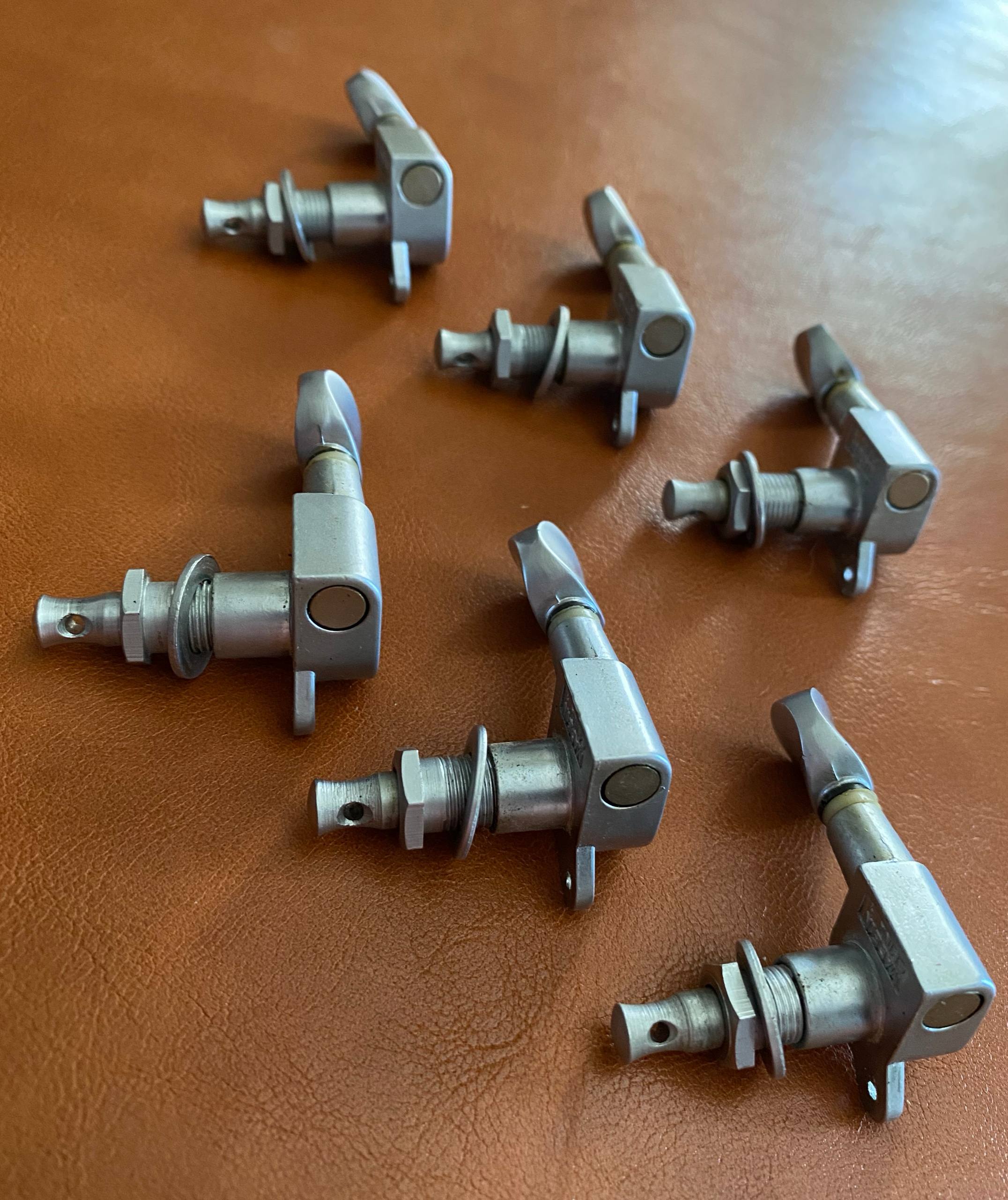 Set of 6-In-Line Tuning Machines - Satin Chrome  Brushed Silver Finish