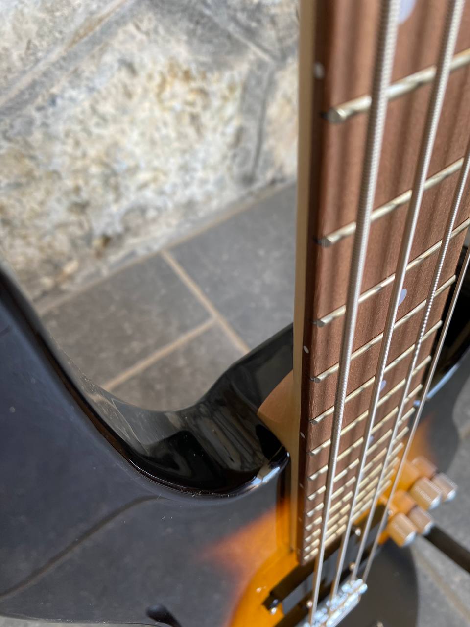 Vision JB8 Electric Bass Guitar (Sunburst) — PJ Pickup Configuration, Brand New + Video Demo