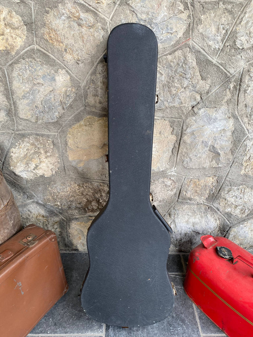 Vintage Bass Les Paul Shaped Hard Case Made in Italy