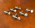 Set of 6-In-Line Tuning Machines - Satin Chrome  Brushed Silver Finish