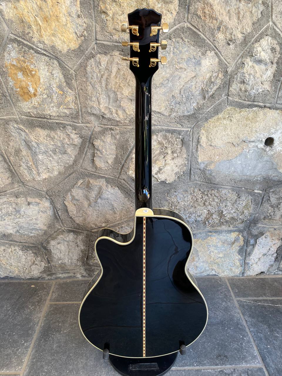 Stagg Custom Semi-Acoustic Guitar – ES-175 Style (Gold Hardware & Block Inlays)