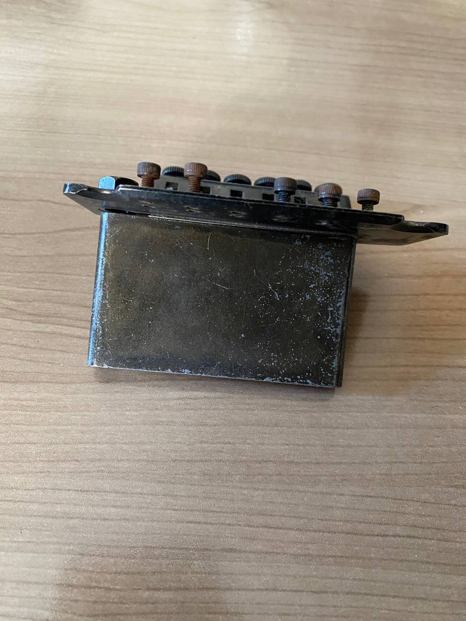 Vintage Washburn Licensed Floyd Rose Tremolo Bridge — Black, Takeuchi Made in Japan, Incomplete (For Parts / Repair)