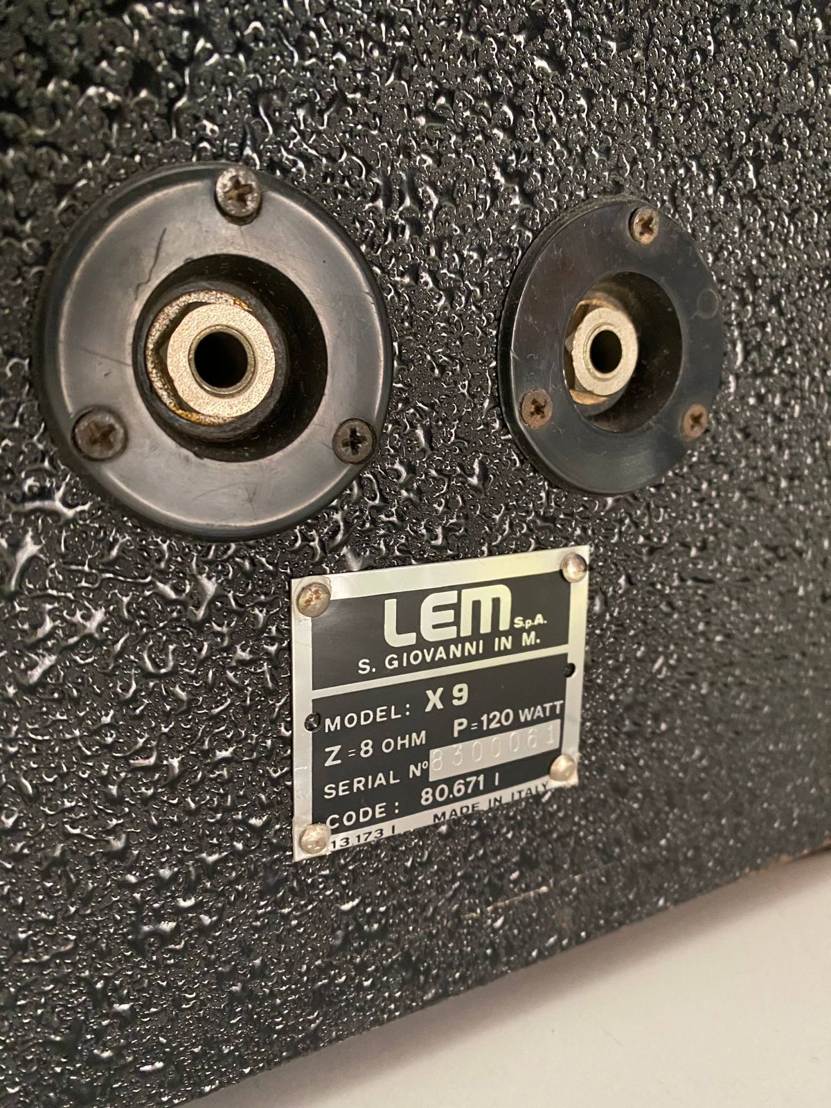 Pair of LEM Baby X9 Speakers – 120W – Made in Italy