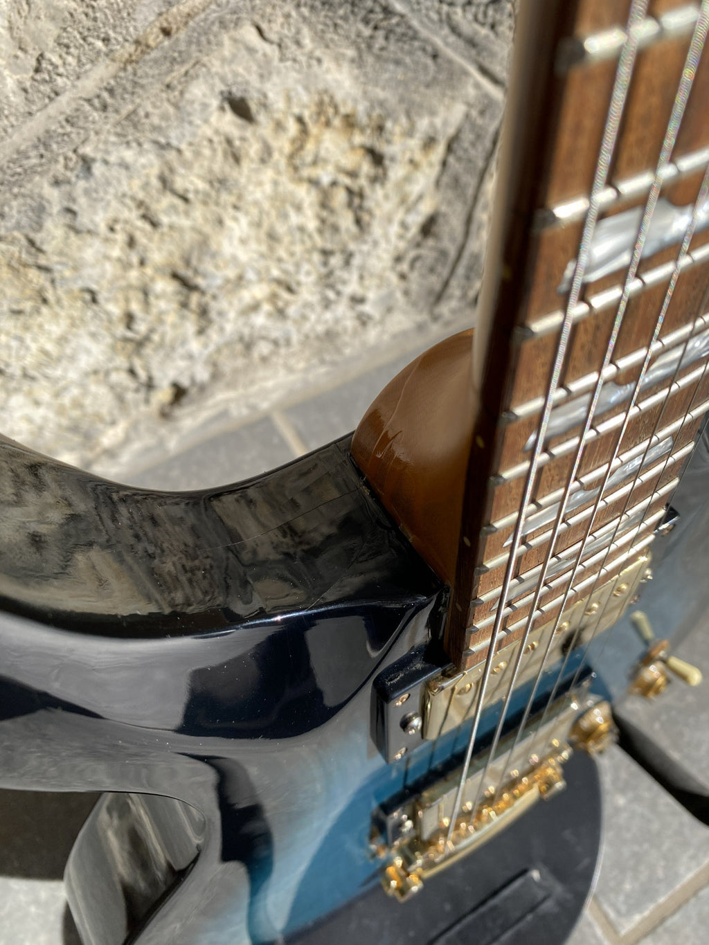 Parkson’s Professional 24-Fret Electric Guitar (Made in Korea) — Blueburst Flame Top, Gold Hardware + Video Demo