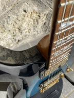 Parkson’s Professional 24-Fret Electric Guitar (Made in Korea) — Blueburst Flame Top, Gold Hardware + Video Demo