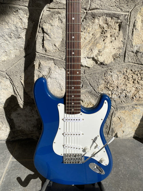 Squier Affinity Stratocaster — Blue Finish, Large Headstock, Rosewood Fretboard, SSS (As-Is Partscaster) + Video Demo