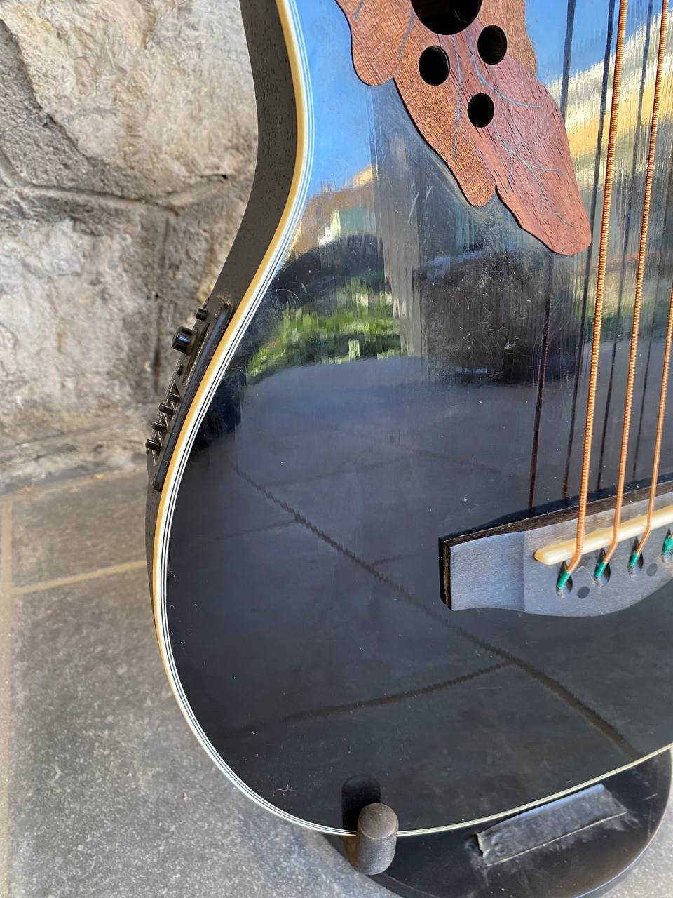 Harley Benton HBO-850 BK — Acoustic-Electric Bass Guitar, Black, HSY-400D Preamp + Video Demo