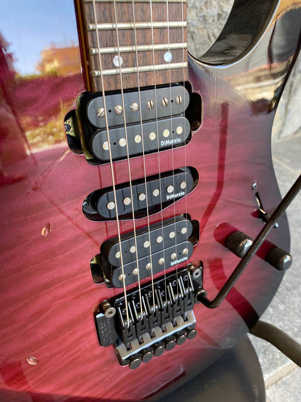 Yamaha Pacifica 821DX - Flamed Purple, 24 Frets, Floyd Rose, Good Condition + Video Demo