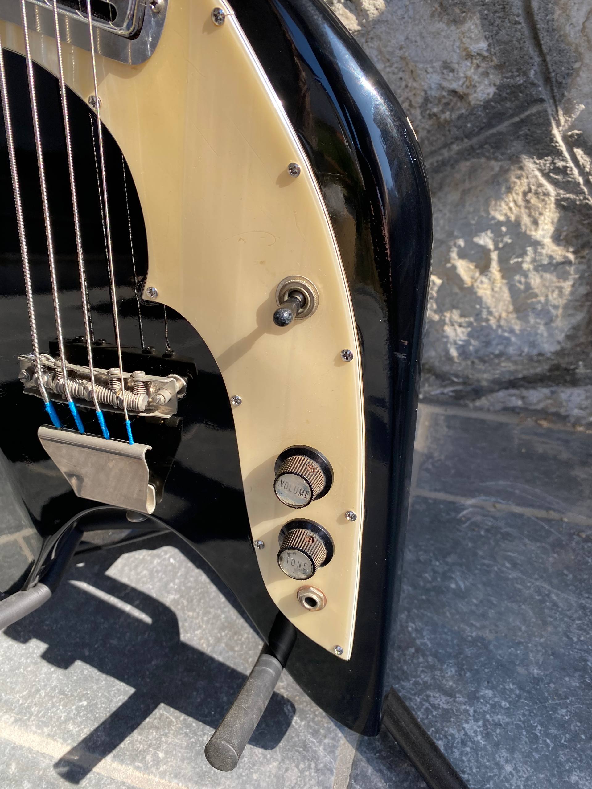 Rare Vintage 1960s Eko Rokes Arrow Bass - Black - Made in Italy