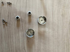 Vintage Hofner Tulip Tuners (Set of 5) — Pearl Buttons, Chrome Back Covers & Screws Included