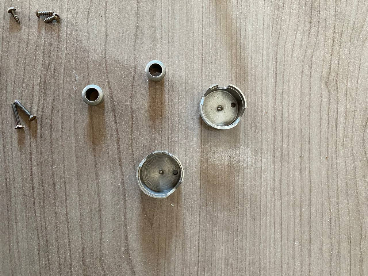 Vintage Hofner Tulip Tuners (Set of 5) — Pearl Buttons, Chrome Back Covers & Screws Included
