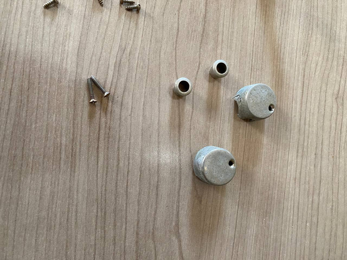 Vintage Hofner Tulip Tuners (Set of 5) — Pearl Buttons, Chrome Back Covers & Screws Included