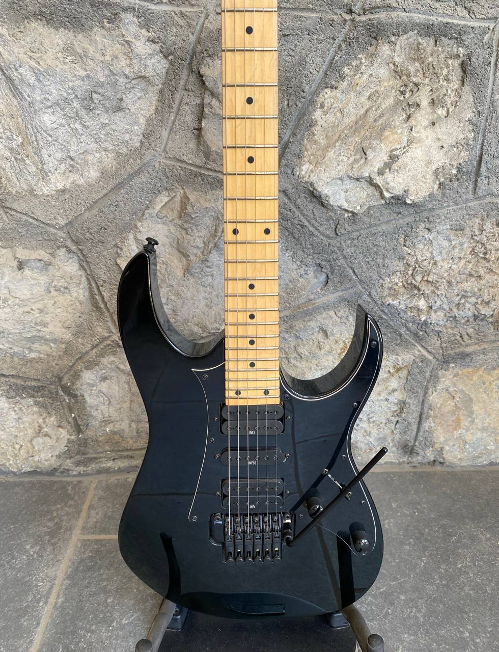 Ibanez RG350M Electric Guitar (Black) — Maple Neck, Original Infinity HSH Pickups, Made in Indonesia, good Condition + Video Demo