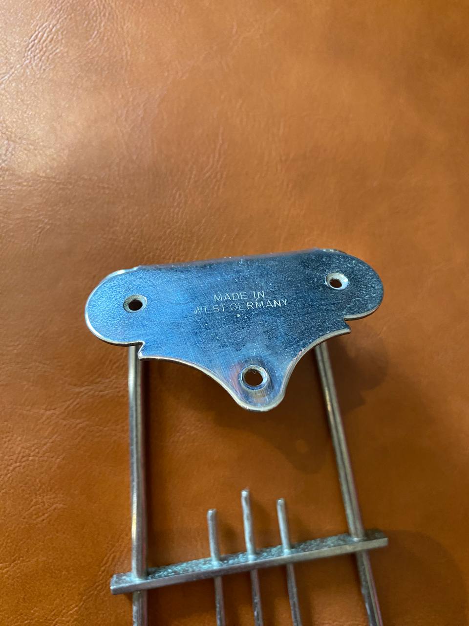 Vintage 1950s/1960s Hofner Tailpiece - Original Made in Germany - Nickel/Chrome