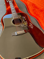 Vintage Ibanez F302BK 12-String Acoustic Guitar (Black) — Made in Japan, Butterfly Pickguard, Original Hard Case + Video Demo
