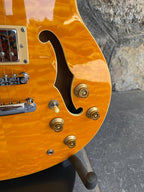Greg Bennett Royal RL3 - Orange Quilted Maple Top, Mahogany Body & Neck, Excellent Condition + Video Demo