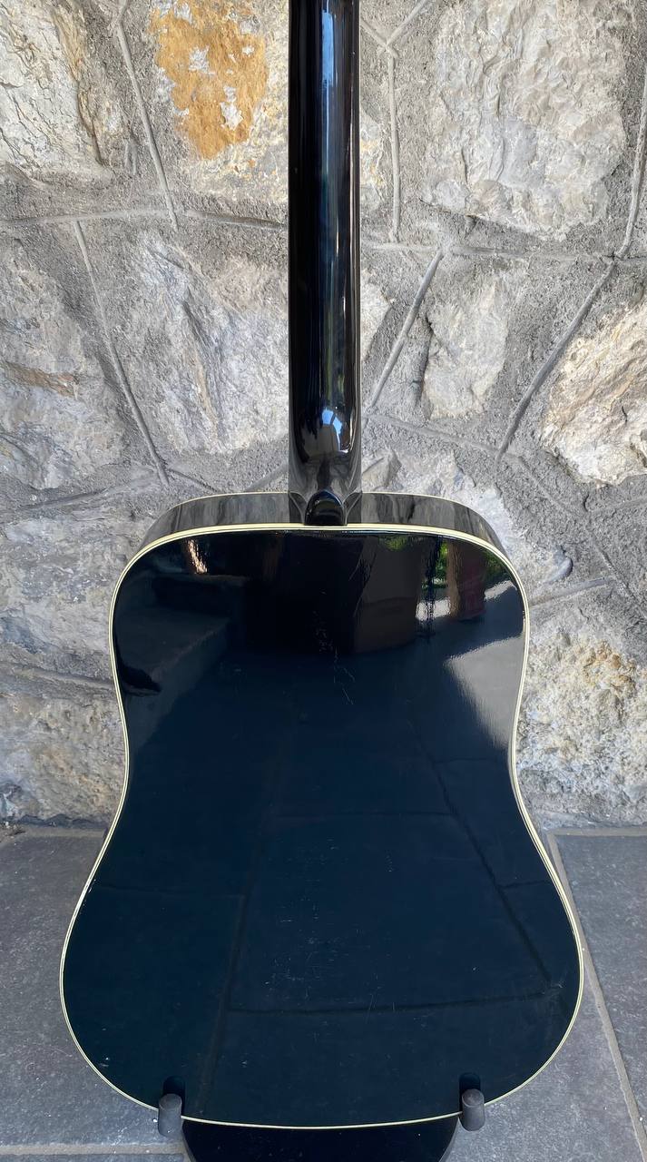 Vintage Ibanez F302BK 12-String Acoustic Guitar (Black) — Made in Japan, Butterfly Pickguard, Original Hard Case + Video Demo
