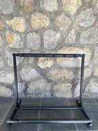Folding 5-Guitar Multi-Rack Stand — Compact Display Holder with Padded Rubber Arms & Dividers